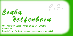 csaba helfenbein business card